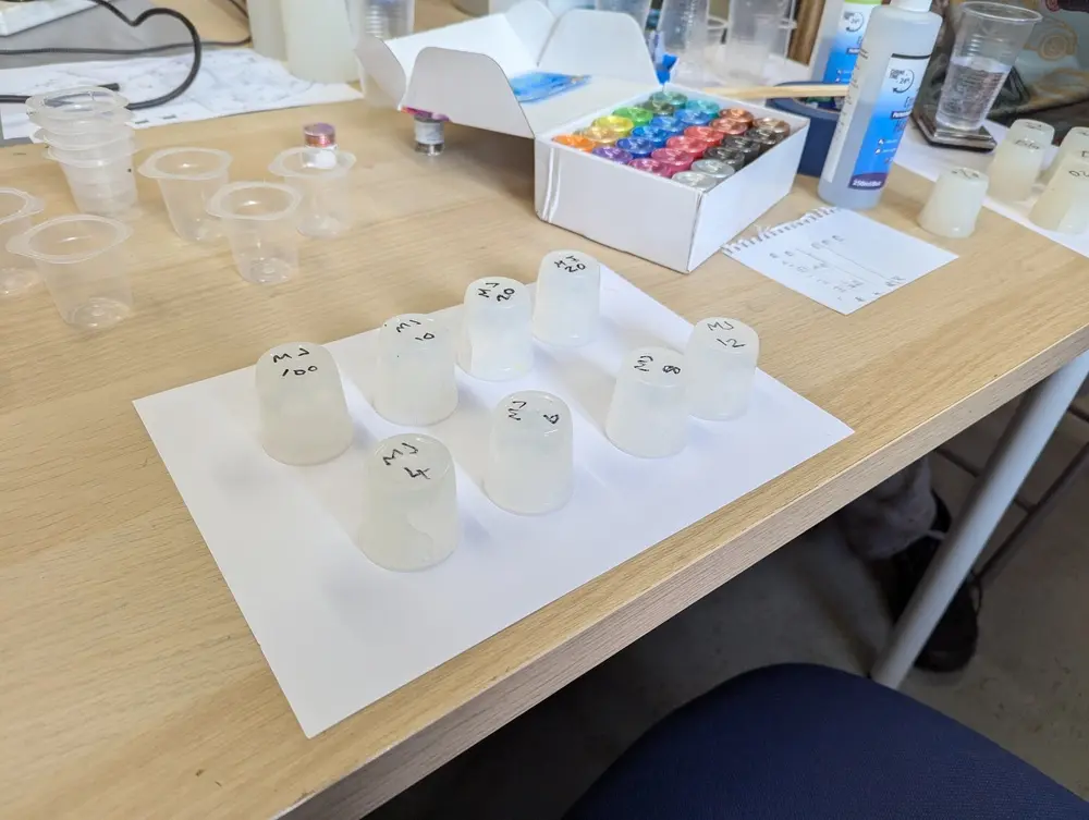 picture of several moulds on the table