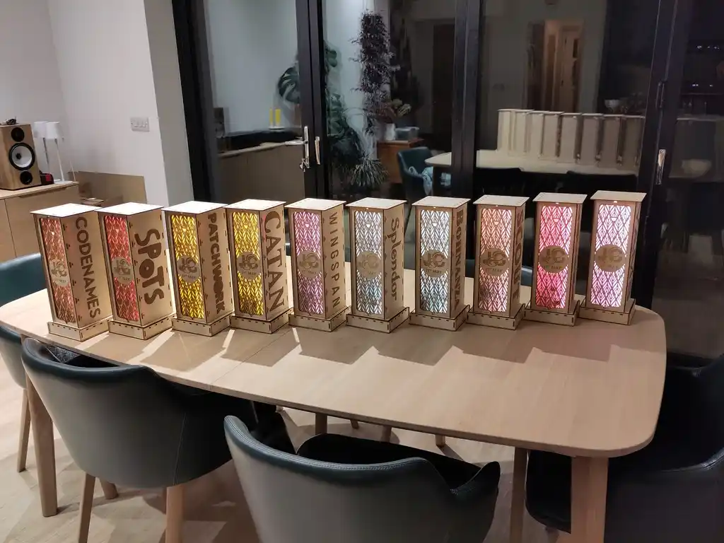 picture of laser-cut puzzle boxes