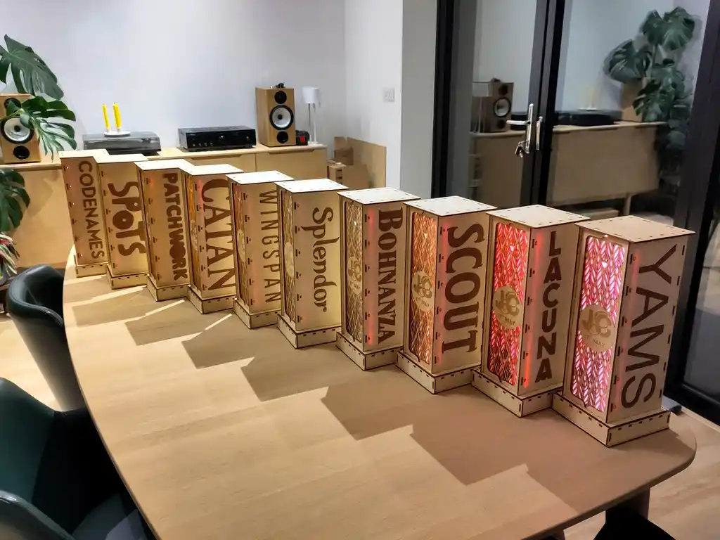 picture of laser-cut puzzle boxes
