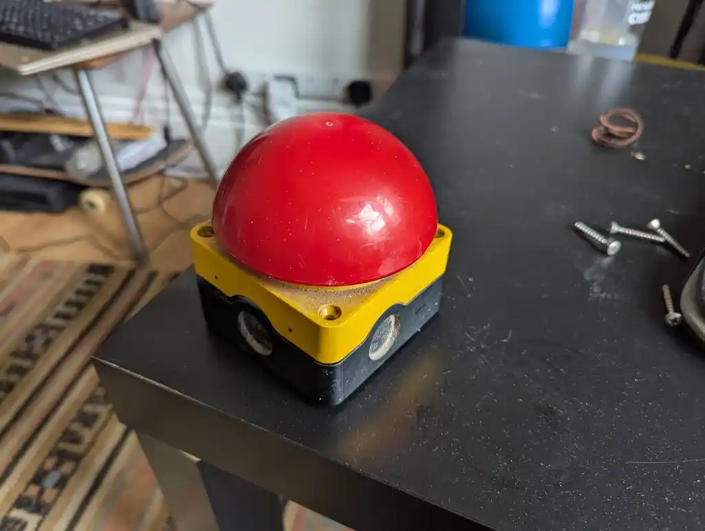 picture of large red button