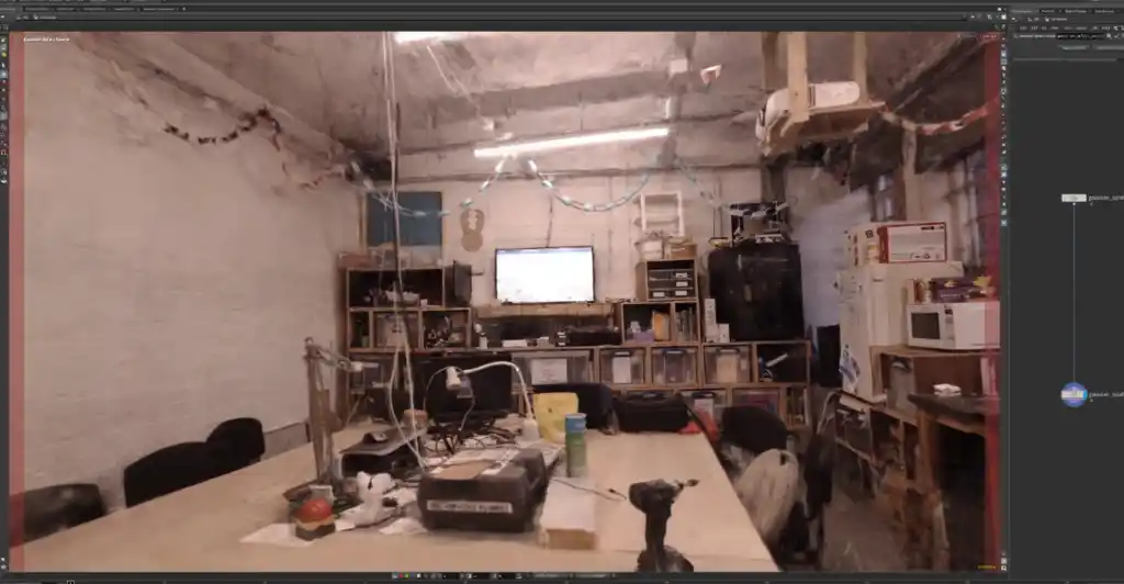 picture of Gaussian splat of Sheffield Hackspace