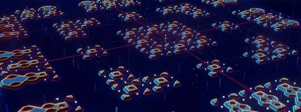 picture of 3D abstract shapes and colours