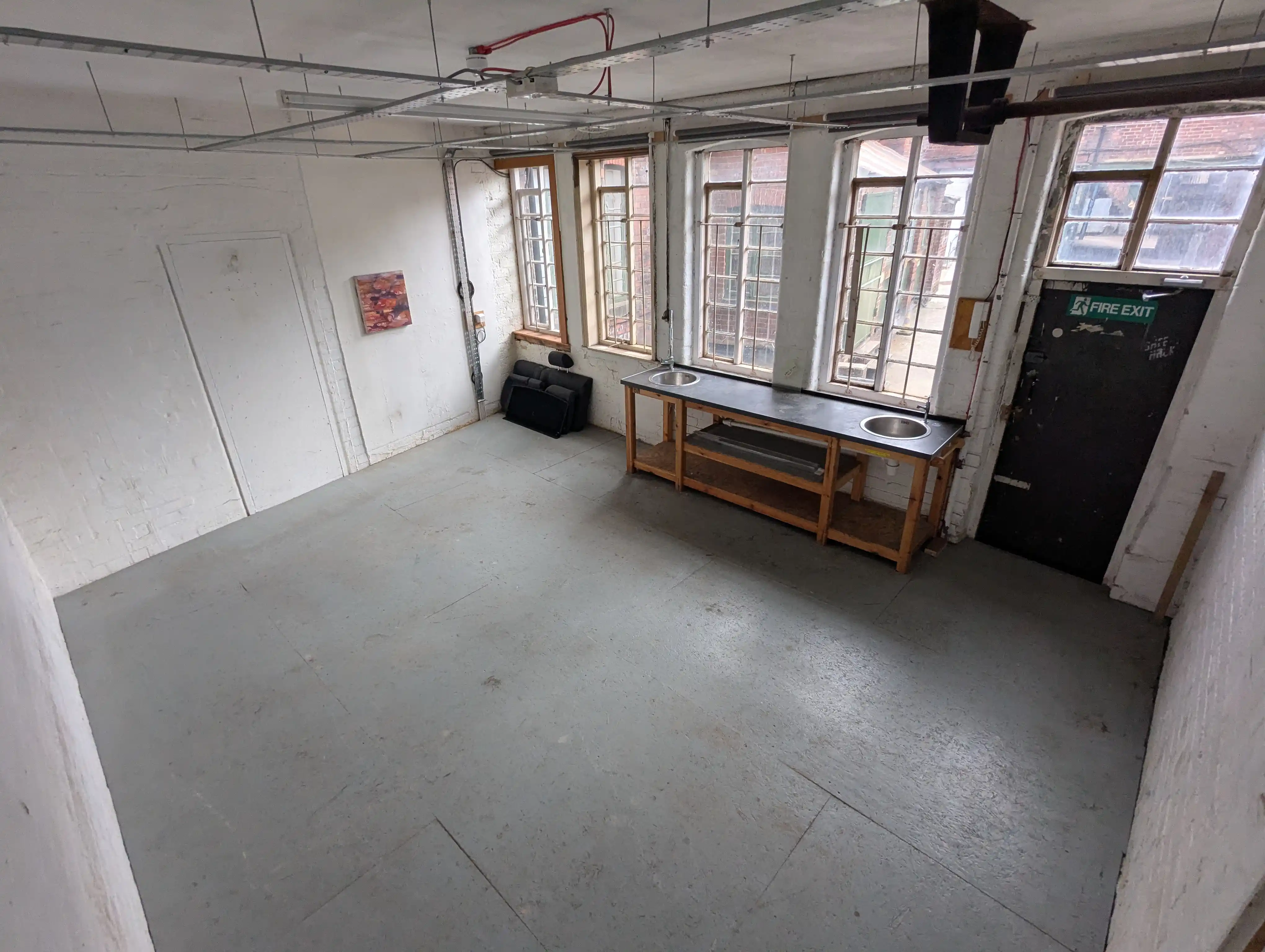 high-angle picture of old common room