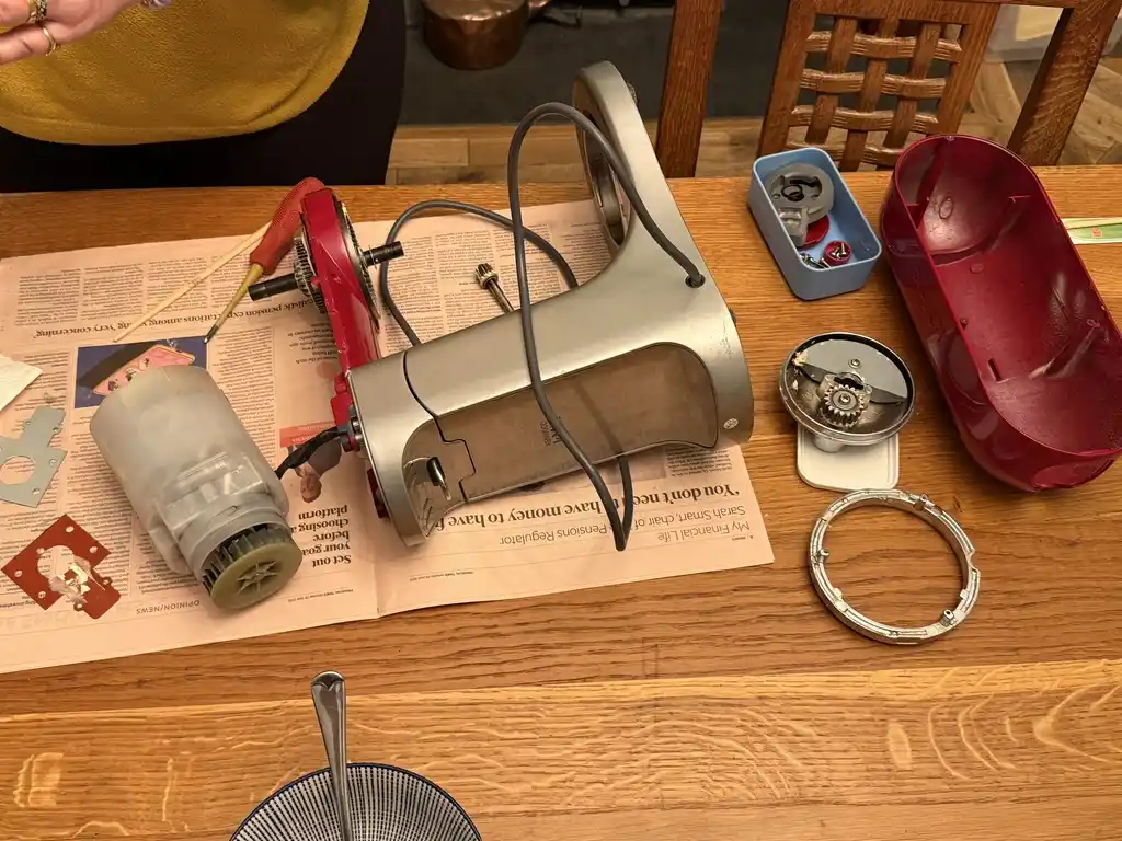 picture of disassembled food processor