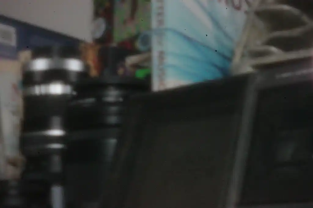blurry photo of desktop