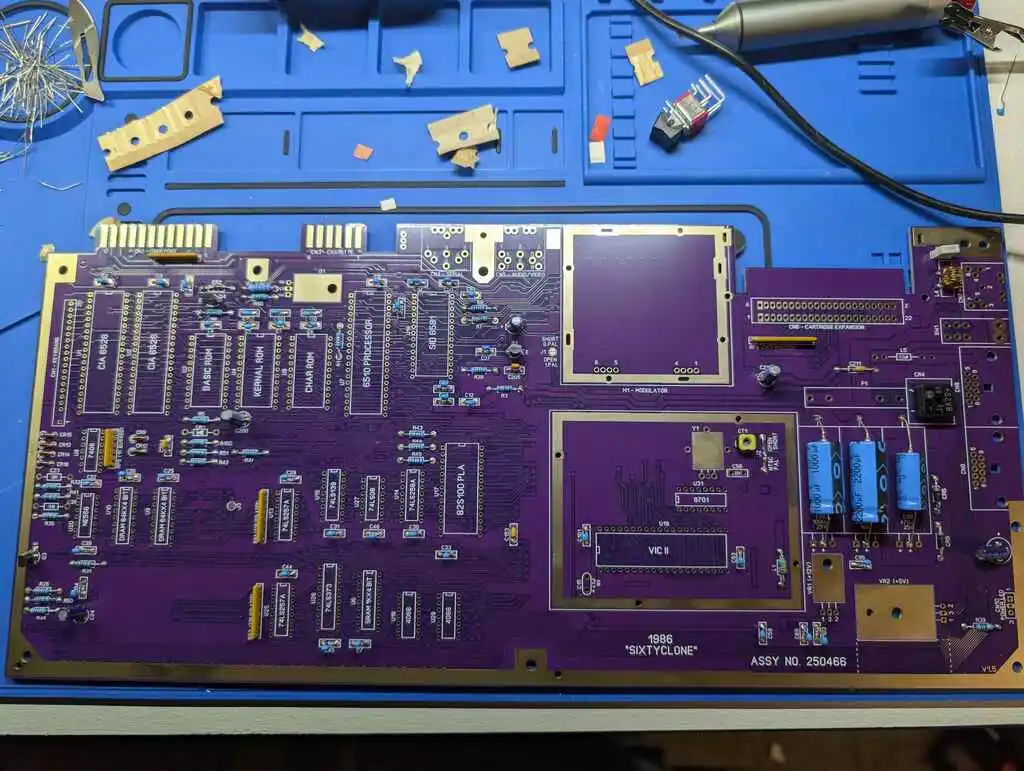 picture of large purple circuitboard