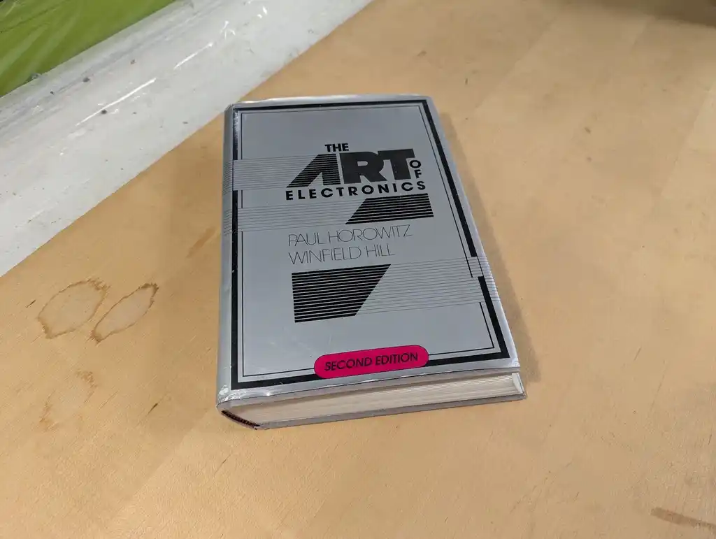 picture of The Art of Electronics book, closed