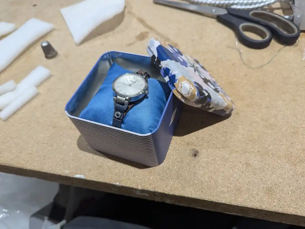 picture of a watch in a nicely presented box