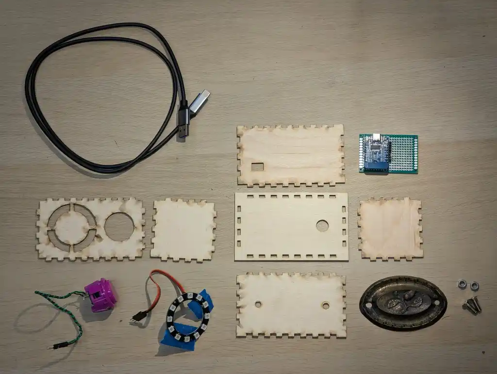 picture of components of an electronic box