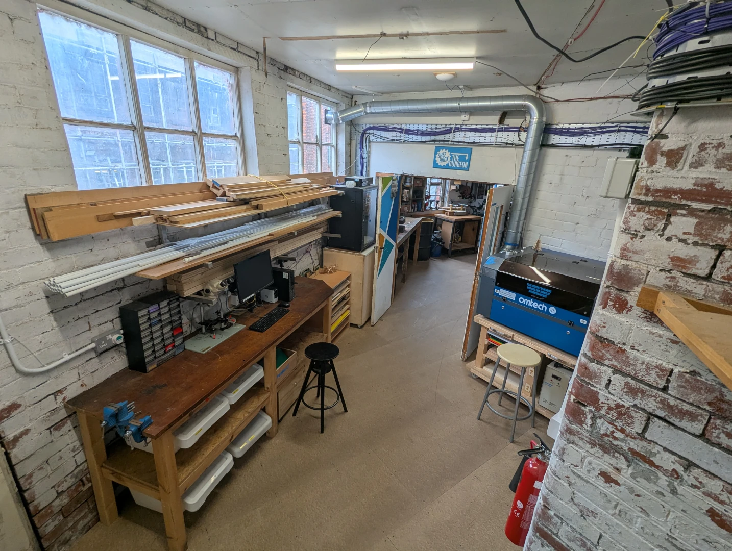 picture of laser cutter room